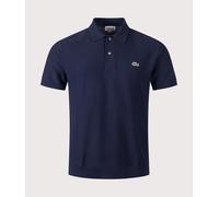 Lacoste Moss Stitch Cotton Polo Collar Mens Sweater - Navy Blue 166 - Navy Blue 166 - L