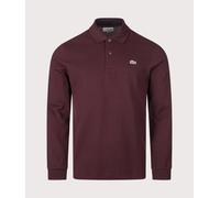 Lacoste Men's L1212 Long Sleeve Polo Shirt Oxalis in Burgundy | Size: Large Lacoste Burgundy L