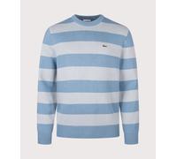 Lacoste Mens Classic Fit Long Sleeve Knitted Jumper - Colour: VDB Aral/Shell Grey - Size: 6/XL