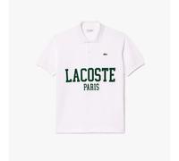Lacoste Mens Classic-Fit Piqué Polo Shirt in White Cotton - Size 2XL