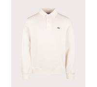 Ribbed Cotton Polo Collar Sweatshirt Ecru White M