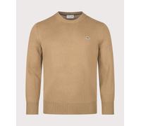 Lacoste Mens Classic Fit Wool Crewneck Jumper - Colour: SIX Cookie - Size: 5/L