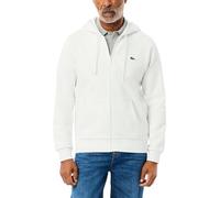 Lacoste Men's Classic Fit Zipped Fleece Sweatshirt, White, L