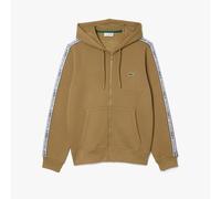 Lacoste Mens Classic Fit Zipped Jogger Hoodie in Tan Polycotton - Size X-Small