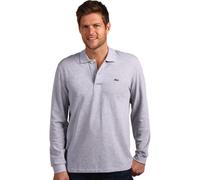 Lacoste men's Classic Long Sleeve Pique Polo Shirt Silver Heathered