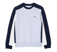 (S, Blue/White) Lacoste Mens Colour Block Crew Neck Sweatshirt