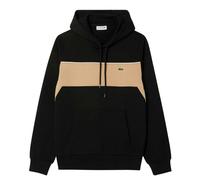 Lacoste Mens Colour Block Fleece Hoodie - Black - Black - XS - 100% Mixed