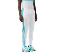 Lacoste Mens Colour Block Jogging Bottoms - White/Blue - White/Blue - S - 100% Cotton