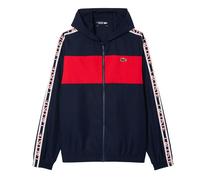 Lacoste Mens Colour Block Logo Tennis Full Zip Hoodie - Navy - Navy - M - 100% Mixed