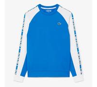 Lacoste Mens Colour Block Stripe Sweatshirt in Blue-White - Blue & White - Size Large