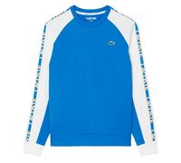 Lacoste Mens Colour Block Stripe Tennis Sweatshirt - Blue/White - XL - Blue/White - 100% Mixed