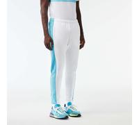 Lacoste Mens Colourblock Sweatpants in White Cotton - Size Small