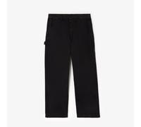 Lacoste Mens Cotton Canvas Carpenter Straight Trousers - Black - Black - 40R