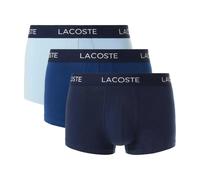Lacoste Mens Cotton Stretch Boxer Shorts (Pack of 3) - Light Blue/Blue/Navy - S - Light Blue/Blue/Navy - 95% Cotton/5% Elastane