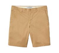 Lacoste Mens Cotton Stretch Slim Casual Shorts - Beige - 40R - Beige - 97% Cotton/3% Elastane