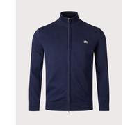 Lacoste Mens Cotton Zip Through Sweatshirt - Colour: 166 Navy Blue - Size: 7/XXL