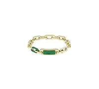 Lacoste Men's Crew Gold IP Link Bracelet with Green Aluminium Detail