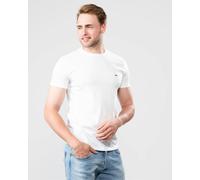 Lacoste Mens TH6709-00 Tee - White Cotton - Size Medium