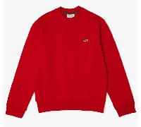 Lacoste Mens Crew Neck Sweatshirt Red Cotton - Size X-Large