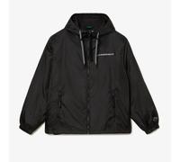 Lacoste Mens Cropped Quilted Hooded Jacket in Black - Size Medium/Large