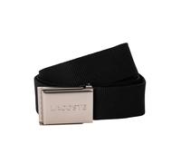 Engraved Buckle Woven Belt Black XL