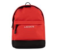 Lacoste Men's Fashion Backpack, 100% Recycled Polyester, Red/Black (M09), standard size, Fashionable