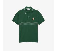 Lacoste Mens Fit L.12.12 Embroidered Shield Polo Shirt in Green - Size 2XL