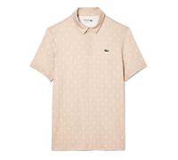 Lacoste Mens Fit UV Protect Golf Polo Shirt in Beige - Size Small