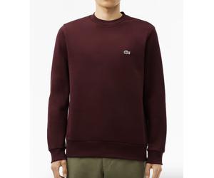 Lacoste Mens Fleece Crew Neck Sweatshirt / Bordeaux / BNWT / RRP £109