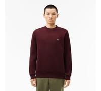 Lacoste Mens Fleece Crewneck Sweatshirt in red maroon Cotton - Size Small