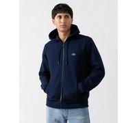 Lacoste Mens Fleece Full-Zip Hoodie - Navy Blue 166 - Navy Blue 166 - M