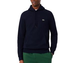 Lacoste Mens Fleece Hoodie Organic Cotton Pullover Classic Fit Sportswear Hooded