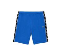 Lacoste Mens Fleece Stripe Logo Shorts - Blue - XS - Blue - 100% Cotton