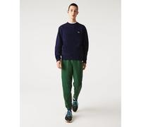 Lacoste Mens fleece sweatshirt with crew neck - Navy Cotton - Size Large