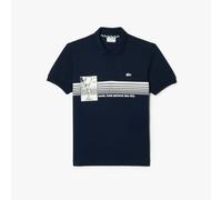 Lacoste Mens French Made Classic-Fit Polo Shirt in Blue Cotton - Size X-Small