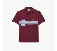 Lacoste Mens French Made Classic-Fit Polo Shirt in Red Cotton - Size Small