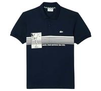 Lacoste Mens French Made Classic Polo Shirt - Blue - M - Blue - 100% Organic Cotton