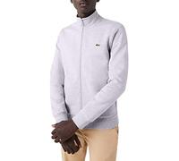 Men's Lacoste Regular Fit Brushed Fleece Zipped Jogger Sweatshirt Size 6 - XL Grey Chine