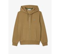 Lacoste Mens Full Zip Hoodie Brown Size S M L XL XXL SH9626 Organic Cotton