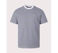 Striped Logo T-Shirt White/Blue M