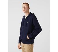 Men's Lacoste Kangaroo Pocket Fleece Sweatshirt Size 7 - XXL Navy Blue