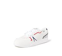 Lacoste Men's L001 0321 1 Sma Sneakers, Wht Nvy Red, 10.5 UK
