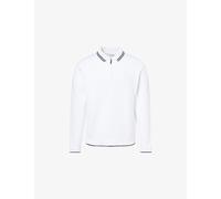 Lacoste Mens Lacoste Heritage Tennis Quarter-Zip Jersey Sweatshirt White S