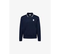 Lacoste Mens Lacoste Tennis Heritage Quarter-Zip Jersey Sweatshirt Navy M