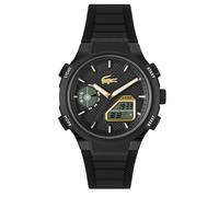 Lacoste Men's LC33 Black Analog-Digital Black Silicone Strap Watch