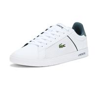 Lacoste Men's Lite Base Trainers, White and Dark Green, 8 UK