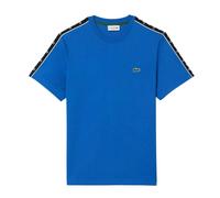 (XS, Blue) Lacoste Mens Logo Cotton Jersey Stripes T-Shirt