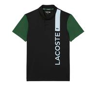 Lacoste Mens Logo Printed Ultra Dry Tennis Polo Shirt - Black - S - Black - 100% Polyester