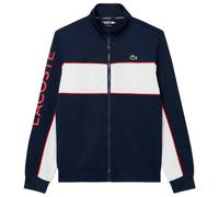 Lacoste Mens Logo Printed Zipped Tennis Jacket - Navy Blue/White - XS - Navy Blue/White - 100% Polyester