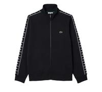 (XXL, Black) Lacoste Mens Logo Strip Zipped Sweatshirt